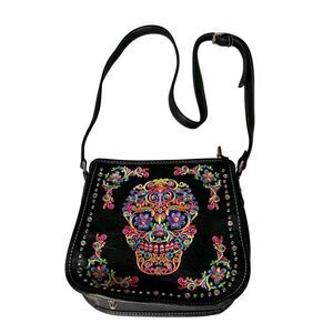 Montana West Sugar Skull Collection Crossbody Conceal Carry Handbag Purse